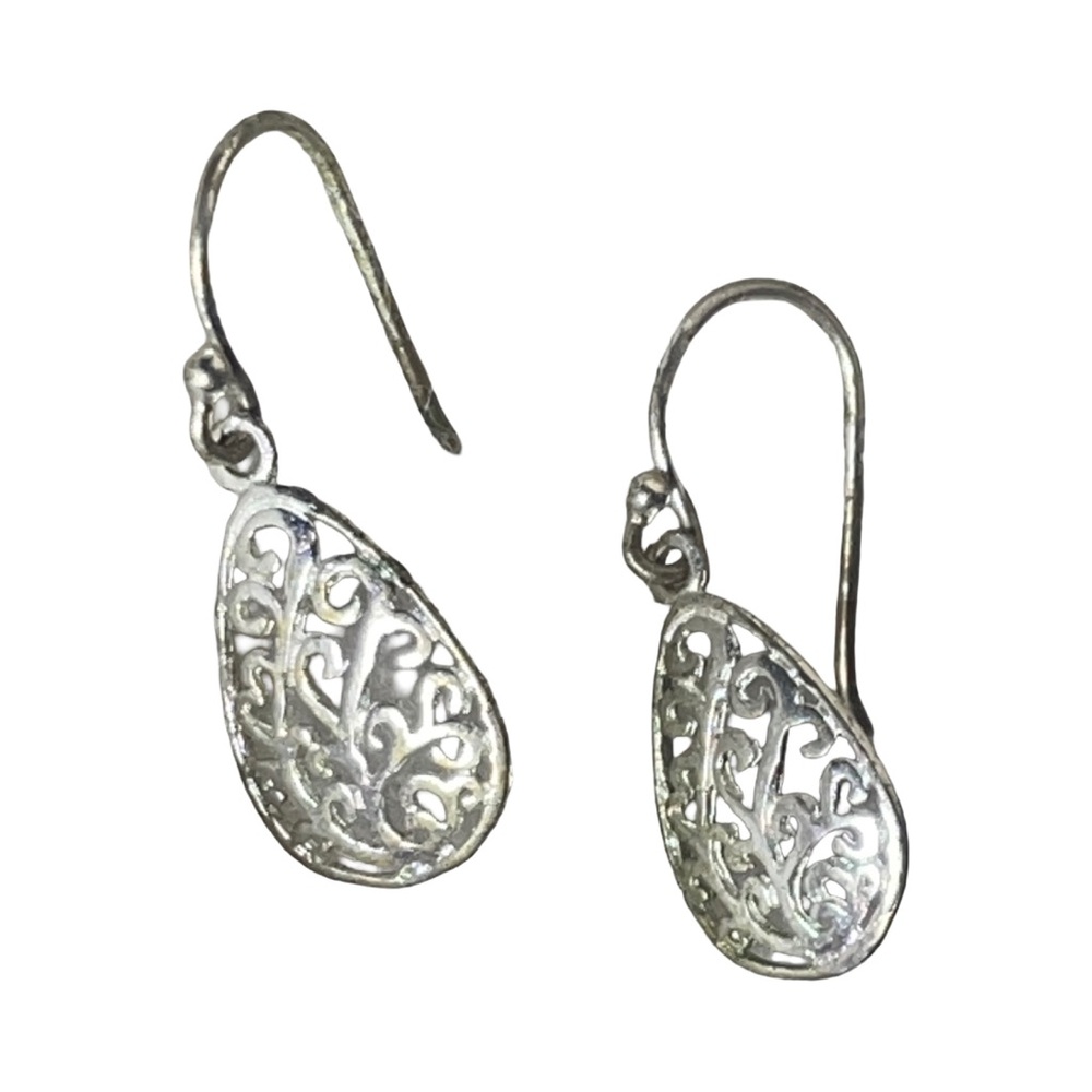 Elegant Silver Filigree Earrings 925 IBB